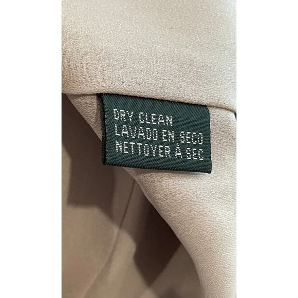 Ralph Lauren LRL Size 8 Tan Beige‎ Linen Silk 3 Button Hidden Jacket Pockets - Picture 9 of 11